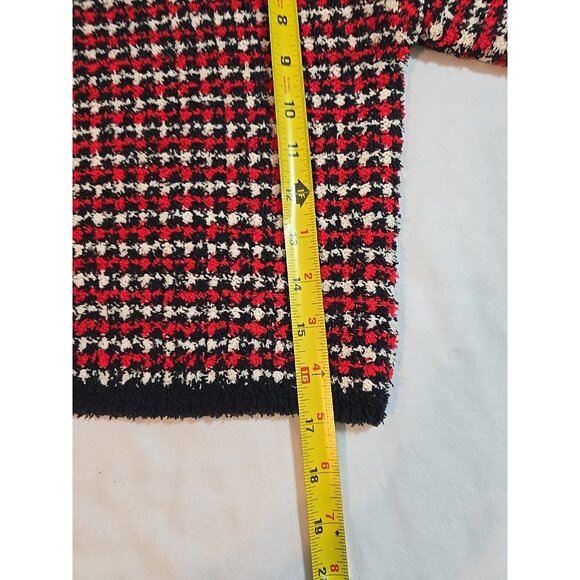 POL Crop top stretch knit short sleeve black red white size L‎ - Picture 14 of 16